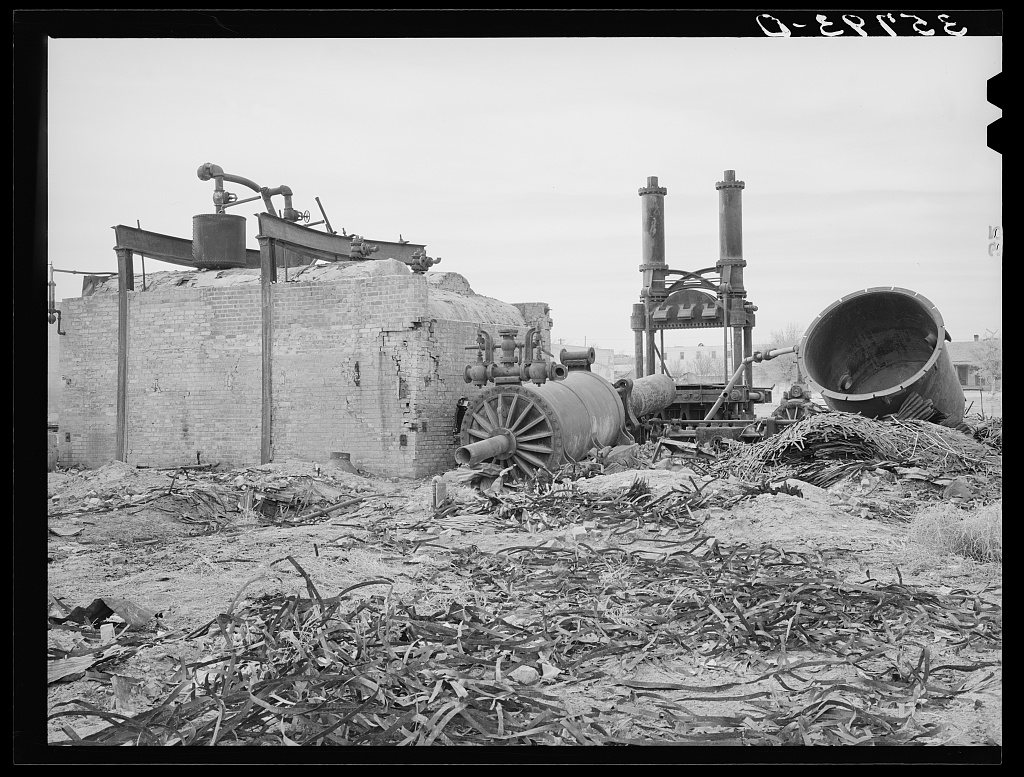 Wreckage of cotton gin and compress at Big Spring, Texas