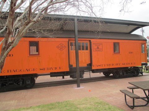 Railroad car in Burleson, TX IMG 7081