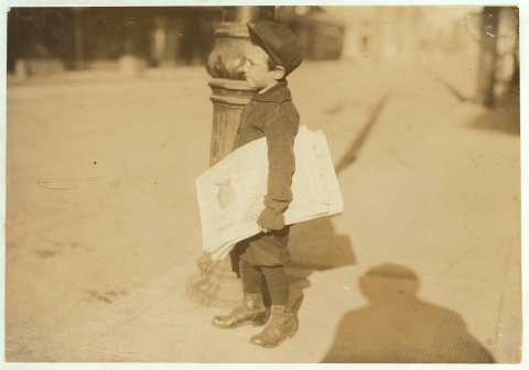 Five year old Sam is up at 5-00 A.M. daily to sell papers. Beaumont, like most other Texas towns, is overrun with boys …