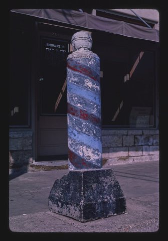 Barber pole (unusual street poke), Austin Avenue