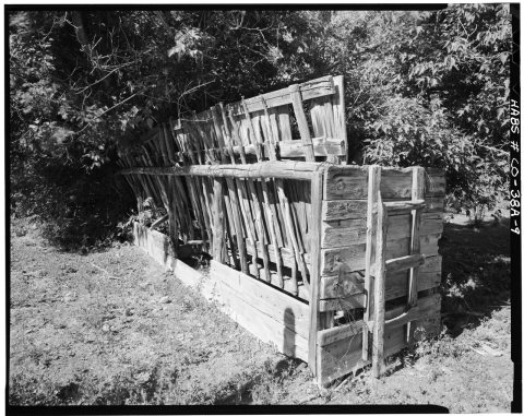 DETAIL, FEED TROUGH - Ritter Ranch, Barn, Old Dolores Highway