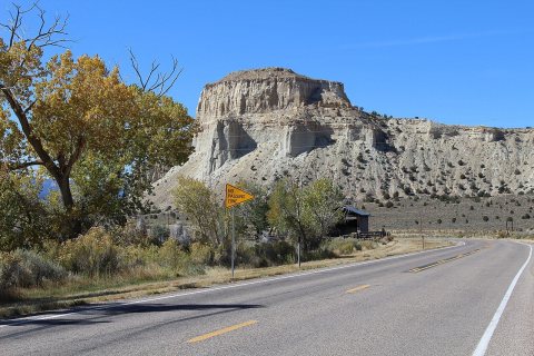 Looking west