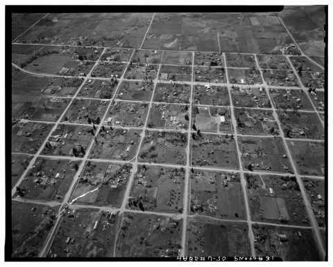 Historic American Buildings Survey, P. Kent Fairbanks, Photographer Spring, 1968 AERIAL VIEW FROM EAST. - Spring City A…