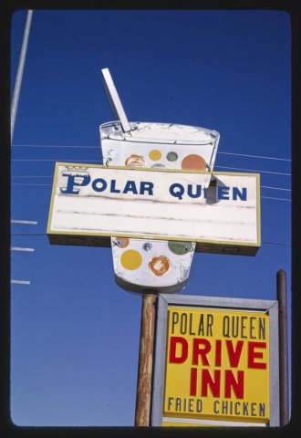 Polar Queen Drive-In Restaurant sign, Route 40