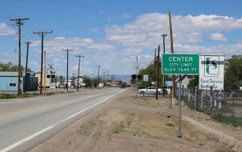 Center city limit sign