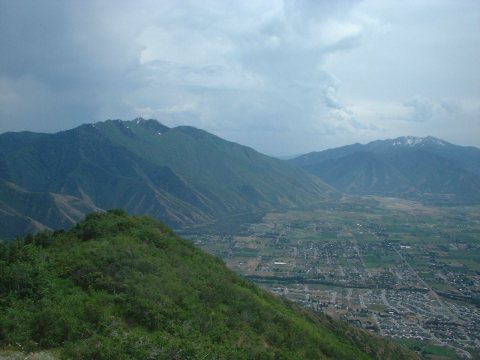 Looking down on east Mapleton, Utah, Jun 04