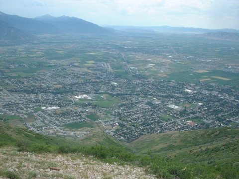 Looking down on central Springville, Jun 04