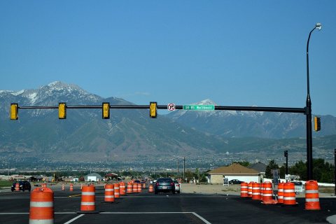 Looking west on 13400 South at SR-85