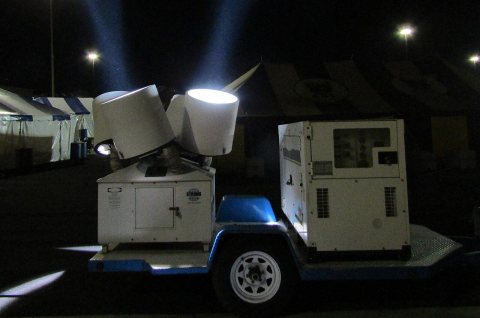 Rotating searchlights