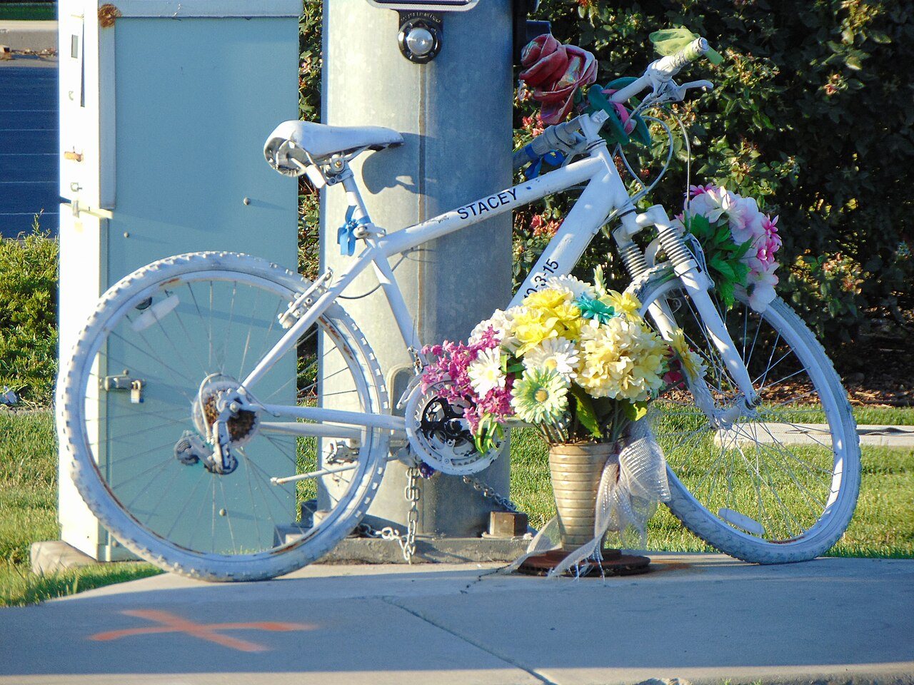 Ghost bicycle in southeast Orem, Utah, Aug 16