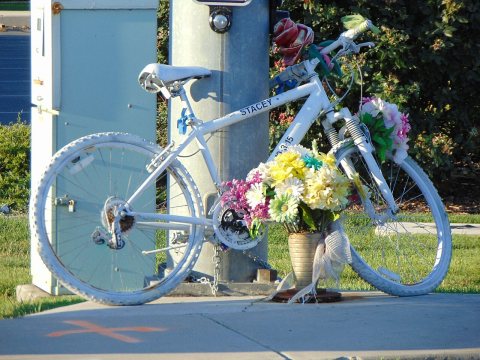 Ghost bicycle in southeast Orem, Utah, Aug 16