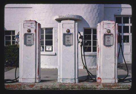 Gas pump, old Route 89