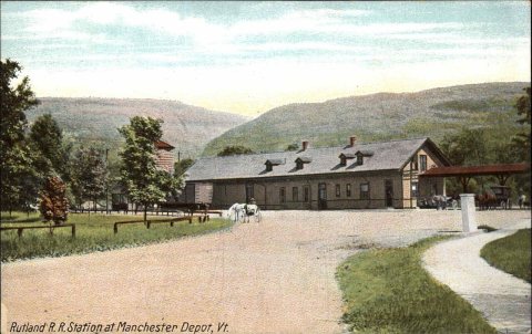 Manchester Depot (VT) postcard
