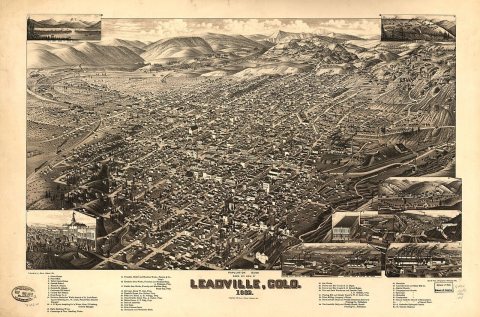 Bird's eye view of Leadville, Colo. 1882