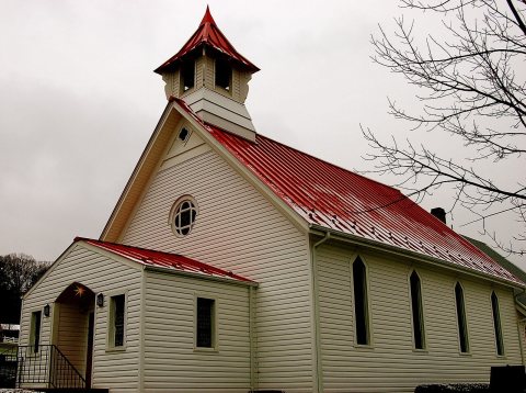 Red Roofed Church
