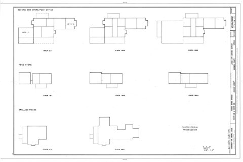 Chronological evolution of overall site - Tavern-Store-Kitchen, Route 29 and Route 631