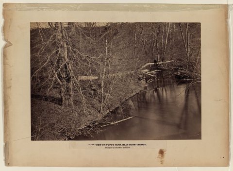 View on Pope's Head, near burnt bridge, Orange & Alexandria Railroad