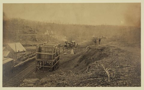 View on Pope's Head, near burnt bridge, Orange & Alexandria Railroad