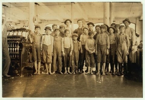 Some of the doffers in the Washington Cotton Mills