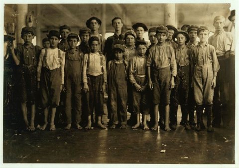 Some of the doffers in the Washington Cotton Mills