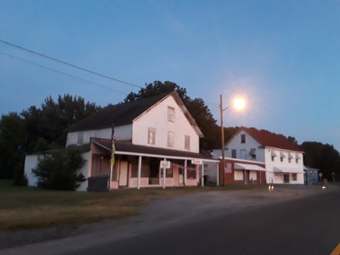 Commercial area of Painter at dusk