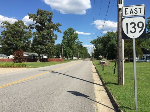 2017-06-26 16 44 57 View east along Virginia State Route 139 (Jarratt Avenue) at Allen Road (Virginia State Secondary R…