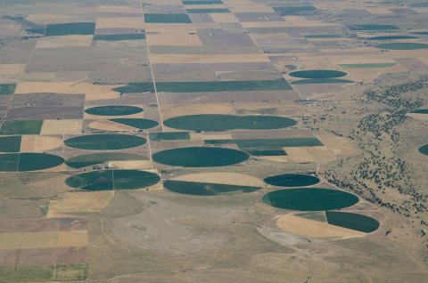 Aerial views of drought affected Colorado