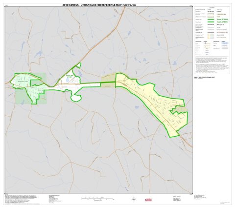 2010 Census Urban Cluster Reference Map for