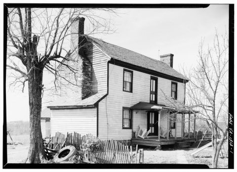 PERSPECTIVE VIEW OF WEST (FRONT) AND NORTH SIDE - Luke Bagby House