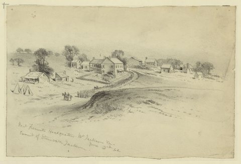 Genl. Fremonts Headquarters, Mt. Jackson, Va.--Pursuit of Stonewall Jackson