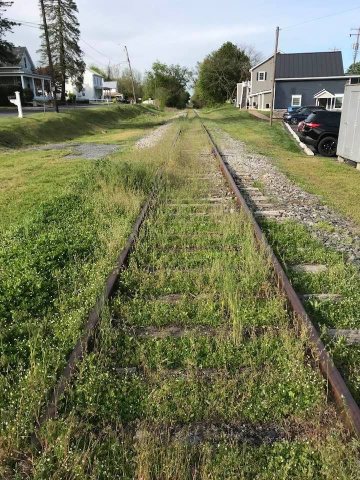 The out-of-service Norfolk Southern line in Mt. Jackson, Virginia
