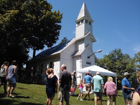 Antioch Church during the 79th annual Quillin Family Reunion
