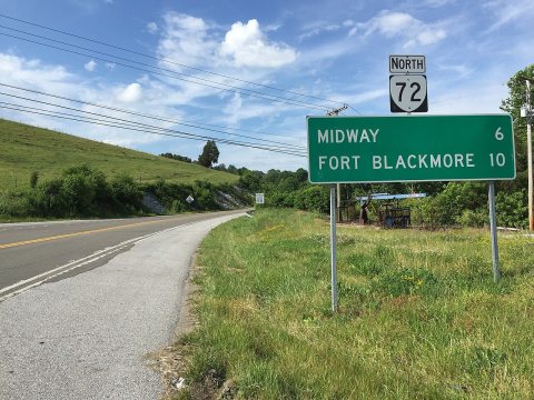 2017-06-12 17 30 38 View north along Virginia State Route 72 (Veterans Memorial Highway) at Virginia State Route 71 (Ni…