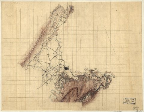 (Map of the vicinity of Strasburg, Virginia)