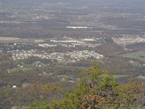 Madison Heights, Strasburg, Virginia from Signal Knob