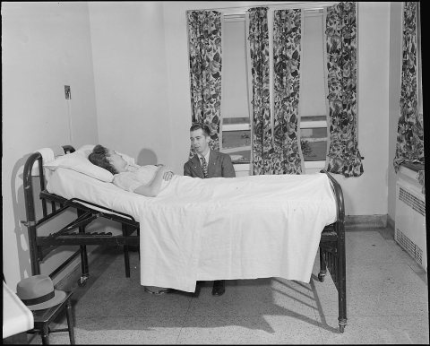 Mr. Richard Earls visits his wife; he works for the Pocahontas Corporation, at the Amonate Mine. Richlands, Tazewell Co…