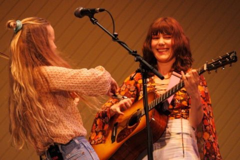 Bronwyn Keith-Hynes and Molly Tuttle with Molly Tuttle & Golden Highway - Blue Ridge Music Center - Galax VA - Septembe…