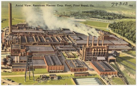 American Viscose Plant Front Royal VA postcard