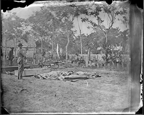 Dead ready for burial, at