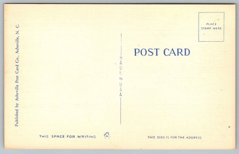 Asheville Post Card Co. 34 (49634) - Bond Memorial Gateway, Massanetta Springs, Harrisonburg, Virginia back