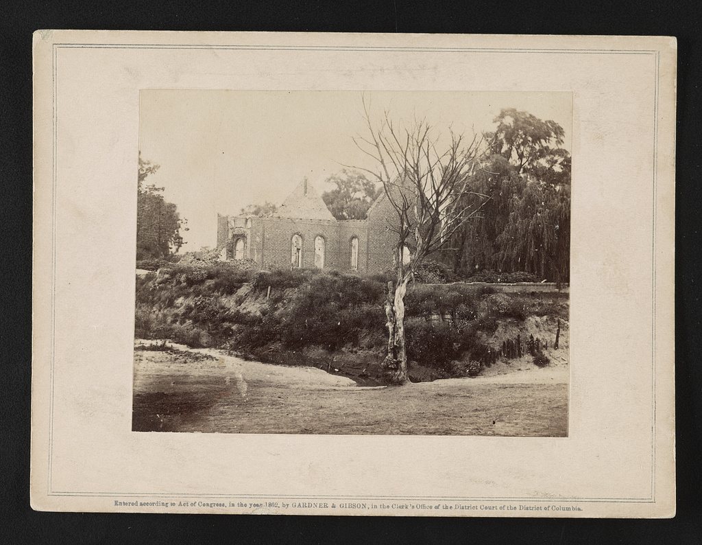 Ruins of old brick church, Hampton, Va. The oldest church in America