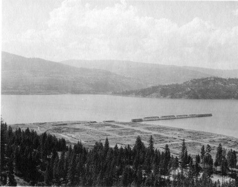 Old town site of Marcus with the abandoned Great Northern Railroad bridge