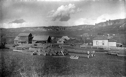 Nespelem saw and grist mill, Nespelem, Colville Indian Reservation, Washington, ca. 1900