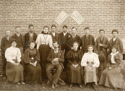 Students from Edwards College, Albion, Washington, circa 1889 - DPLA - b07162b2732562a23fd7a1b84ebc7543