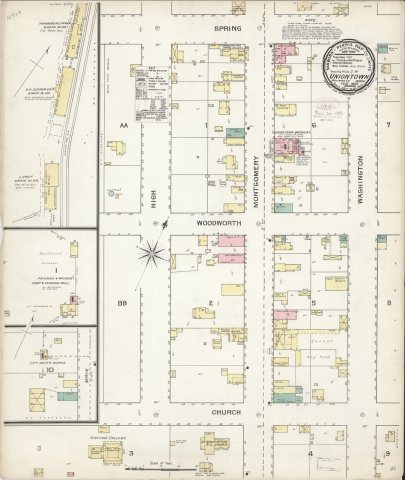 Sanborn Fire Insurance Map from Uniontown, Whitman County, Washington. LOC sanborn09354 001