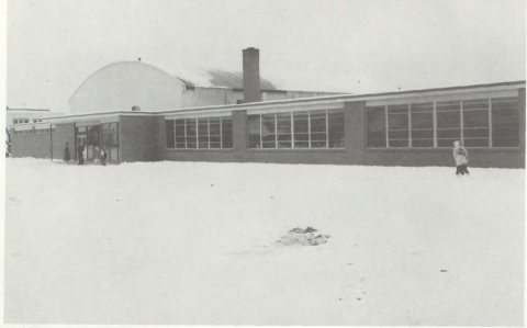 Bayfield High School exterior from 1959 Yearbook
