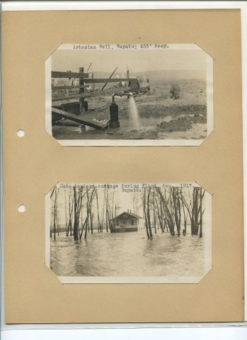 Artesian Well, Wapato, 400' Deep; Gate Tenders Cottage during Flood Dec. 1917