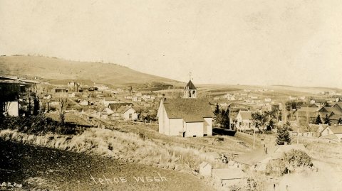 Panoramic Town View, circa 1915