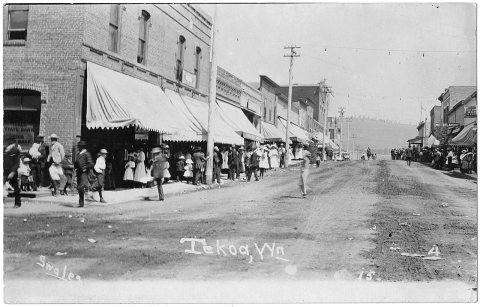 Street scene in Tekoa, Washington, 1909 - DPLA - 2532bae5b8c86282de37d96749db41b8