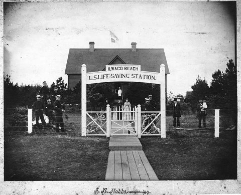 U.S. Life Saving Station, Ilwaco, Washington, ca. 1895